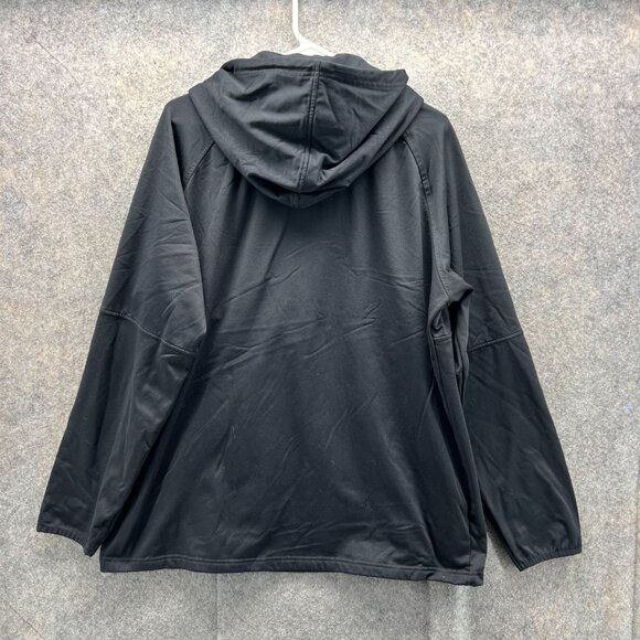 Reebok Sweater Men Extra Large Adult Black Half Zip Hoodie Polyester Jacket XL - Picture 8 of 10